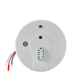 Kidde HD135F heat detector front view showing sensor window and status LEDs for garage use