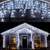 KiflyTooin LED Christmas lights for outdoor decor with 400 LEDs and 75 drops.