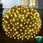 KiflyTooin 200 LED net lights cover a large outdoor area with warm white glow.