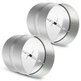 Kikerike 4-inch backdraft damper package, regulating airflow when fans stop.