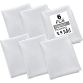 KIKINIKO dust bags 6-pack—clear 3.5mil for Harbor Freight dust collectors.