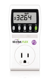 KILL A WATT P4456 Flex display shows real-time usage and cost estimates