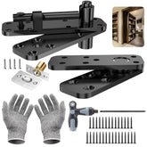 KimsoFunny hidden pivot hinge supports up to 570lbs for sturdy bookcase doors