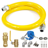 Kinchoix Safety System Kit gas hose connector 48-inch for fast, secure connections in commercial kitchens.