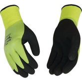 Kinco Hydroflector glove exterior with waterproof latex coating for dry, reliable grip in wet conditions.