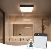 KINDEEP rechargeable motion-sensor ceiling light mounted on wall for hands-free hallway illumination.