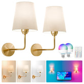 Kindeep wall sconce set front view adds modern ambient lighting to rooms