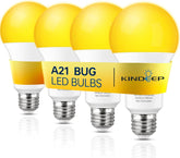 KINDEEP Yellow Bug Light Outdoor front view with warm insect-repelling glow