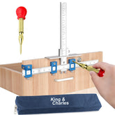 King&Charles cabinet Jig with automatic center punch for precise drilling
