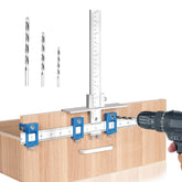King&Charles cabinet hardware jig showing precise alignment for knobs and pulls