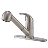 Kingo Home pull-out sprayer faucet front view showing convenient rinsing reach