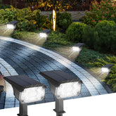 Kingsyard solar lights front view, robust IP68 build for all-weather garden lighting.