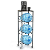 KIPHCA 5gal water jug holder front view, sturdy iron frame for heavy bottles