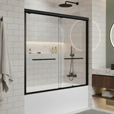 KisaTub sliding door glass panel with tempered glass for a durable, easy-to-clean shower entry.