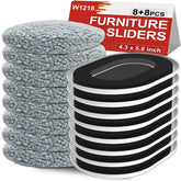 Kiss Core carpet sliders ready to move a sofa on carpet.