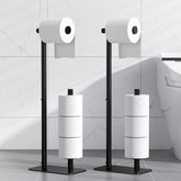 Kitsure free-standing toilet paper holder four-roll capacity for easy access.