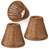 Kittmip rattan lamp shade set-3-clip-on for quick living room upgrade.