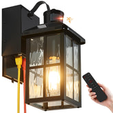 KiwiLusam porch light with remote outlet for easy outdoor control.
