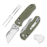 Kizer Uti Bear dual-screw security for stable heavy-duty cutting.