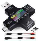 KJ-KayJI USB C Tester with IPS screen displaying live voltage and current readings for quick checks