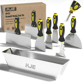 KJE 8pcs drywall tools set ready for professional and DIY wall projects.