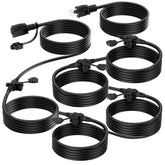 K KASONIC outdoor extension cord 50ft with 6 outlets for outdoor lighting and decor.