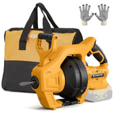 K KORKUAN cordless drain auger ready with 20V battery for quick clog clearing