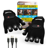 Klear Concepts 8-light LED flashlight gloves illuminate tight spaces hands-free