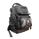Klein Tools 55485 Tool Master Backpack front view showing rugged build and organized storage