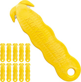 Klever Kutter box cutter with yellow handle for comfortable, safe box opening.