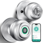 KLLOQUE fingerprint door lock front view for effortless keyless entry.