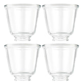 KLOSM clear glass lamp shade 4-pack fits 1.65-inch openings for ceiling fans
