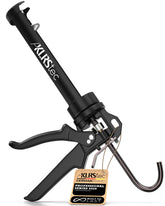 KLRS KLRStec professional caulking gun front view highlights precise control for neat sealant application.