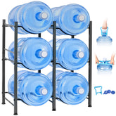 Klvied 5 gallon water jug holder front view with sturdy steel frame for reliable bottle storage