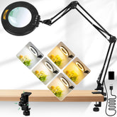 KMDES 12X magnifying glass with light close-up for precise inspection and crafting.