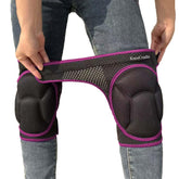KneeCradle garden knee pad with breathable mesh for comfortable gardening.