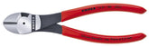 KNIPEX 74 01 180 high leverage diagonal cutters, side view, enabling reduced effort on everyday wires.