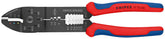 Knipex 97 22 240 crimping pliers cutting cables for secure terminations.