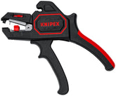 KNIPEX automatic wire stripper closeup showing auto-adjust for safe stripping