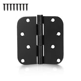 KNOBWELL 12-pack 4x4 matte black hinges for durable door mounting