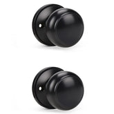 KNOBWELL 2-pack black closet door knobs for quick upgrades.
