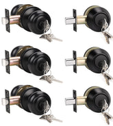 KNOBWELL 3-pack keyed entry knob on a front door for easy security