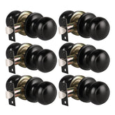 KNOBWELL 6-pack matte black door knobs pack for quick hallway and closet updates