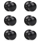 KNOBWELL 6-pack dummy door knob with matte black finish ideal for pushing-only doors.