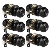 KNOBWELL 6 pack matte black privacy knobs for interior doors with smooth operation.