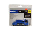 Kobalt 24V Max 2.0Ah battery front view provides reliable power for tools.