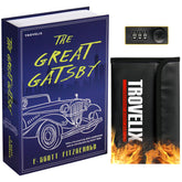 KOFAIR Book Safe with Combination Lock on a shelf, discreet valuables storage.