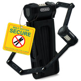 KOHLBURG folding bike lock in 43-inch length secures bikes against theft while traveling.