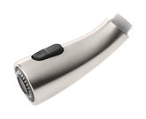 Kohler 1201108-VS sprayhead closeup with Vibrant Stainless finish for lasting shine