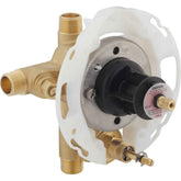 Kohler Rite-Temp brass valve body shown for durable temperature balancing